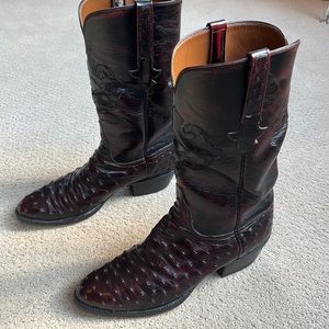 Lucchese boots. Size 10D. Ostrich